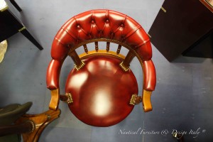 sedia girevole in pelle